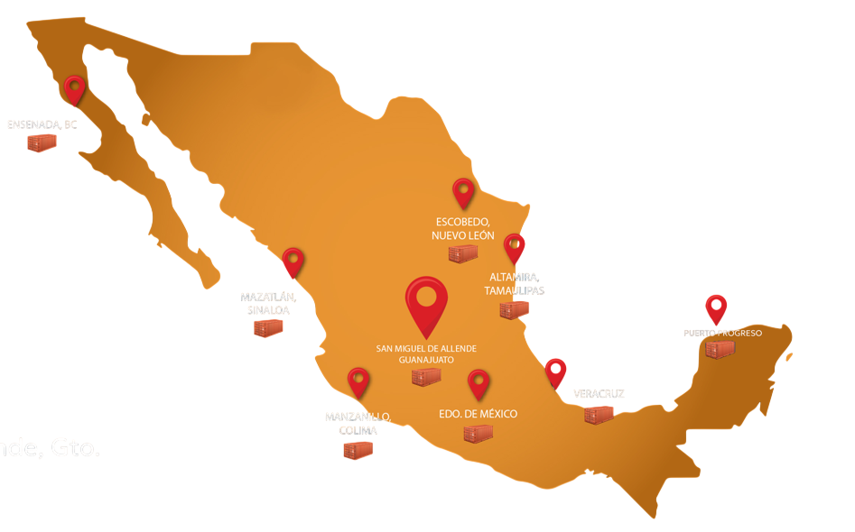 Mapa de cobertura Contenedores Allende
